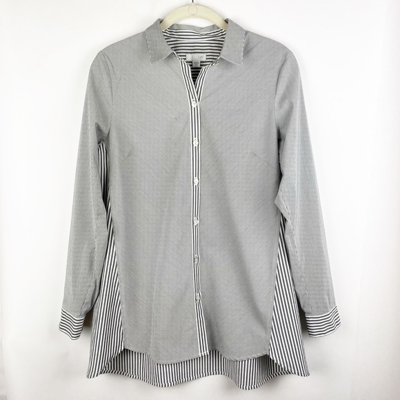 J. Jill Tops - J Jill Striped Button Down Shirt